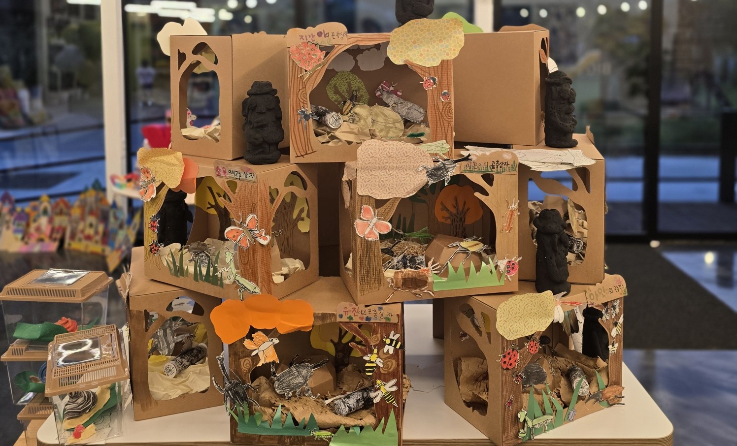 Children engaging in creative art activities